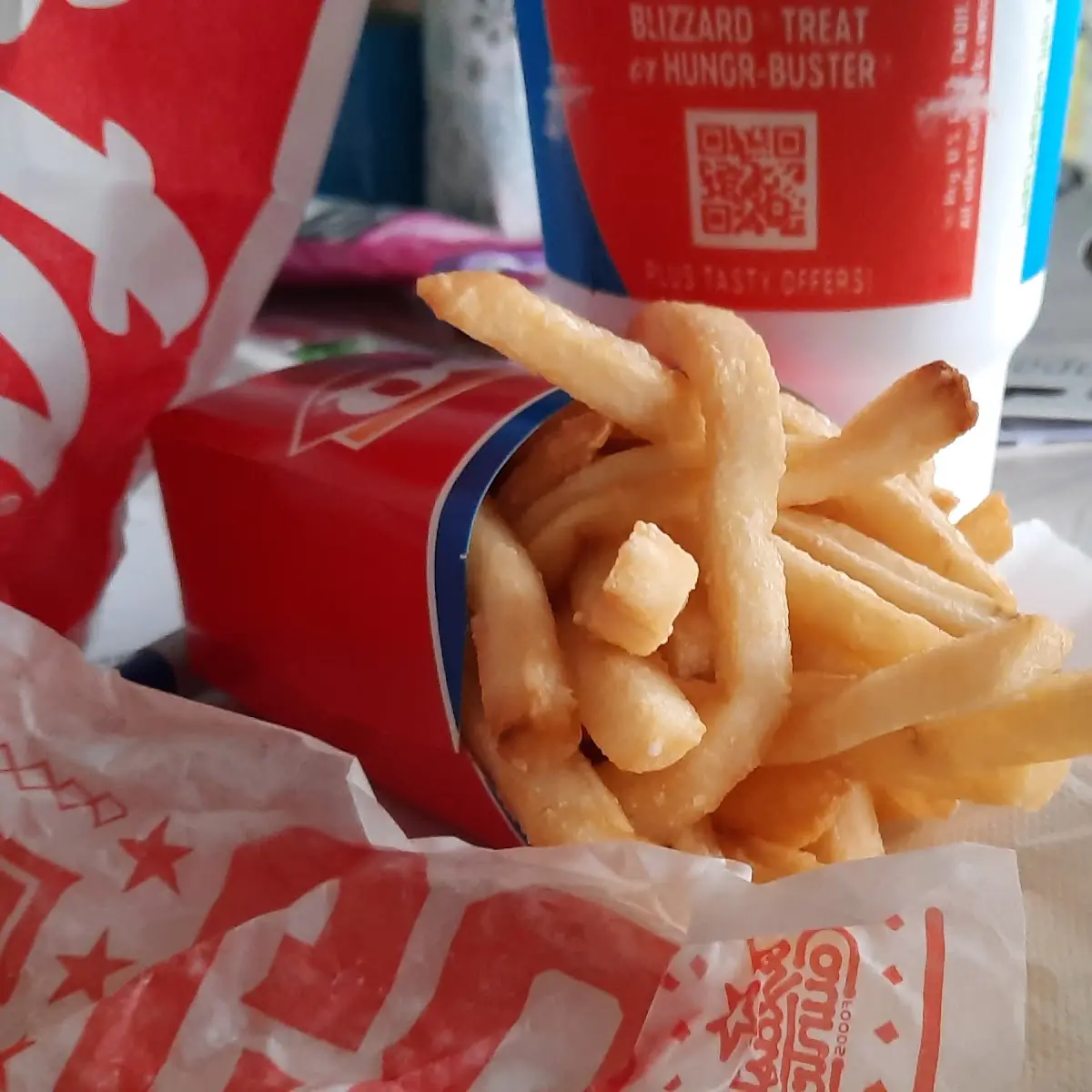 Hunger-Buster Small Blizzard Ad Medium Fries