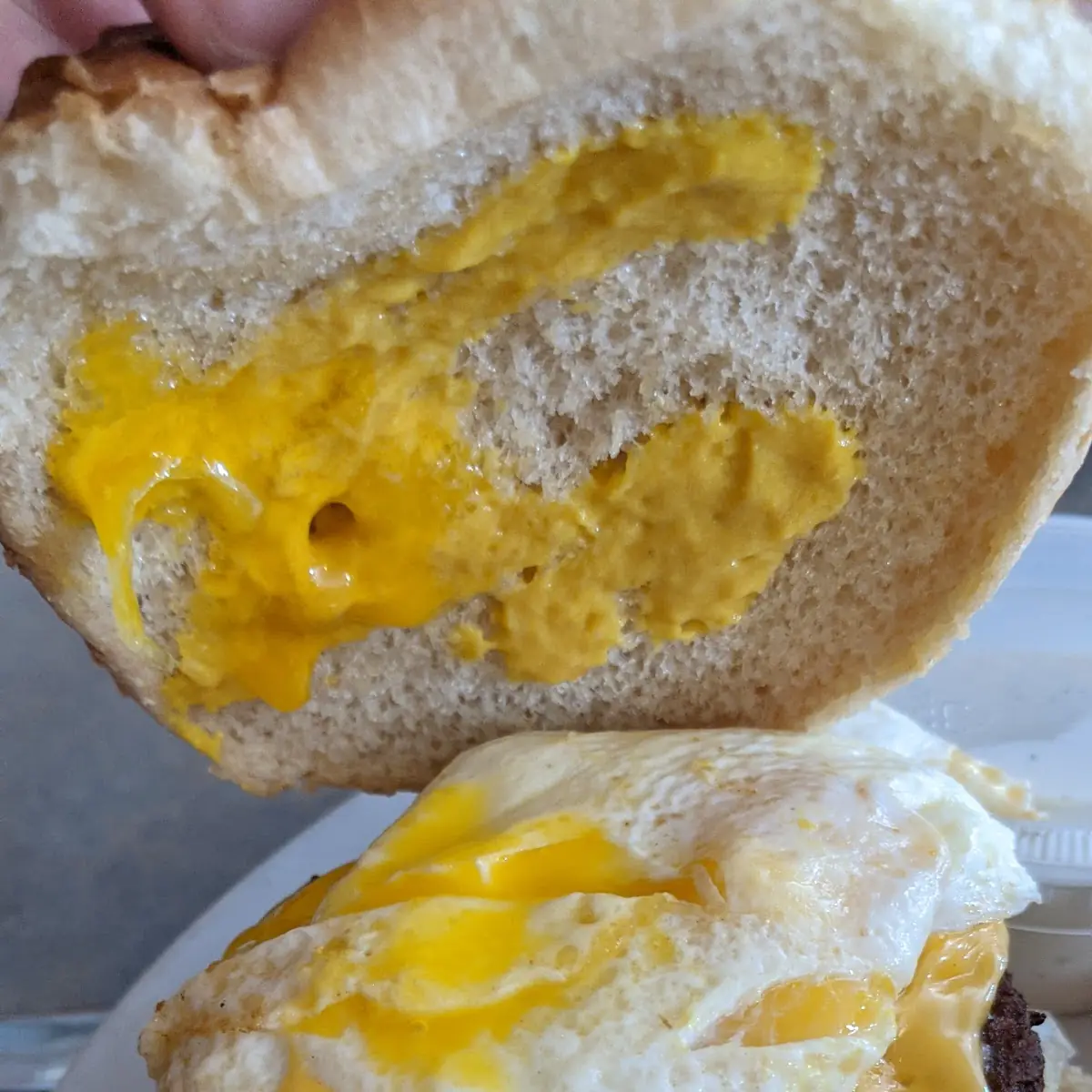 Cheeseburger Add Fried Egg w Onion Rings