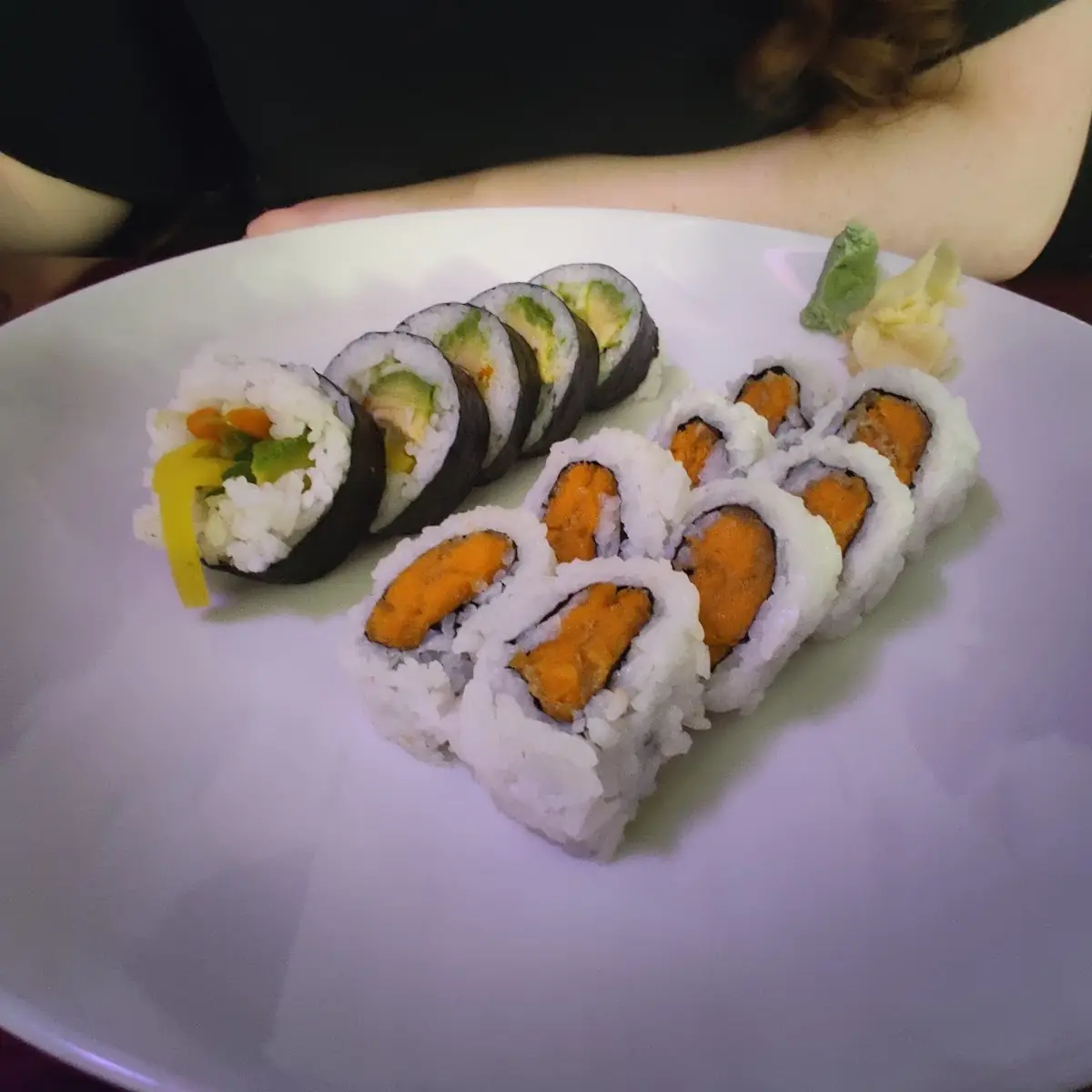 Veggie Roll and Tempura Yam Roll