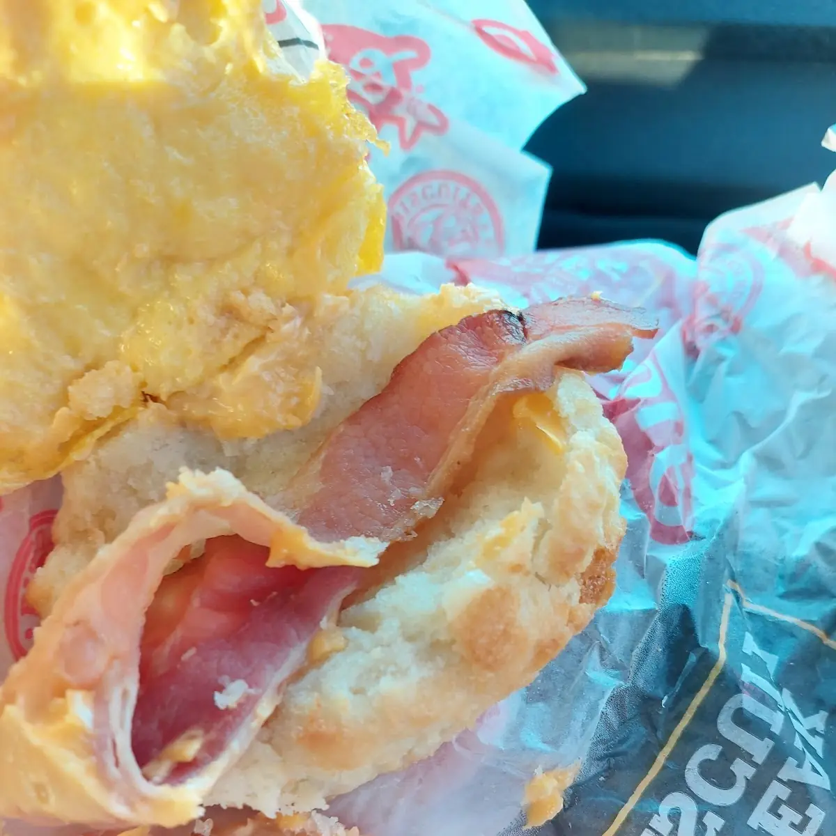 Bacon Egg and Cheese with Raw Bacon