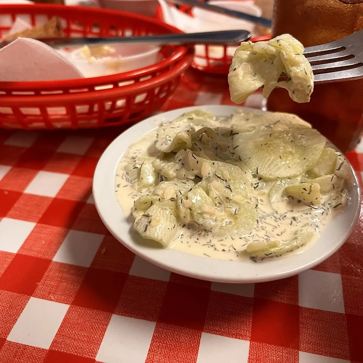 Potato Salad and Cucumber Salad