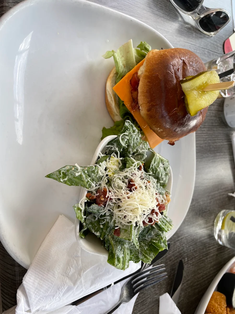 Burger and Caesar Salad, Boston Pizza