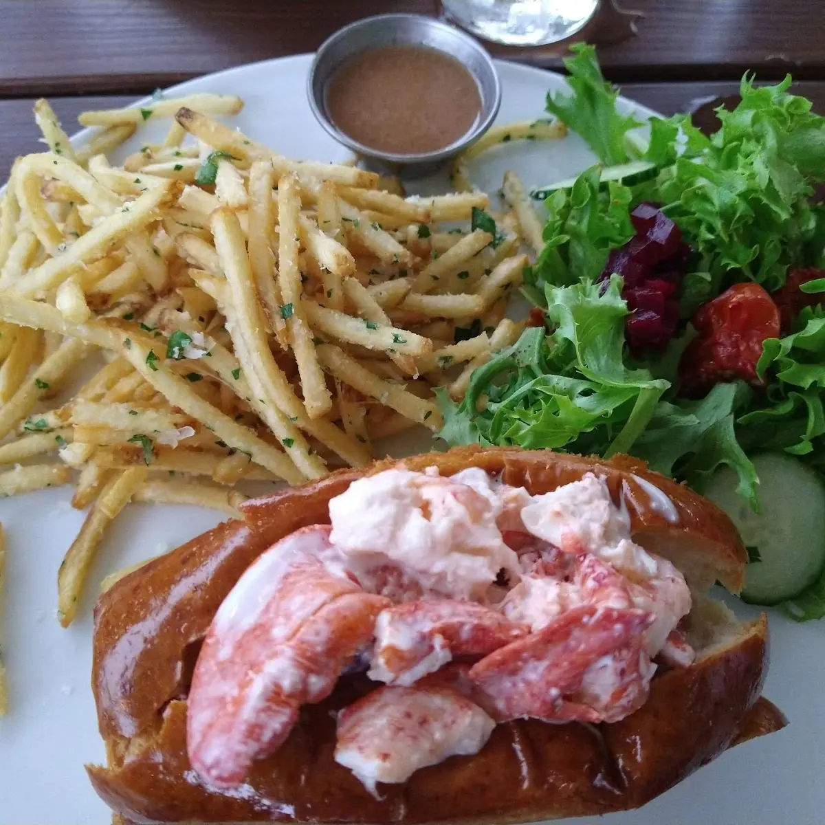 Lobster Roll and Fries
