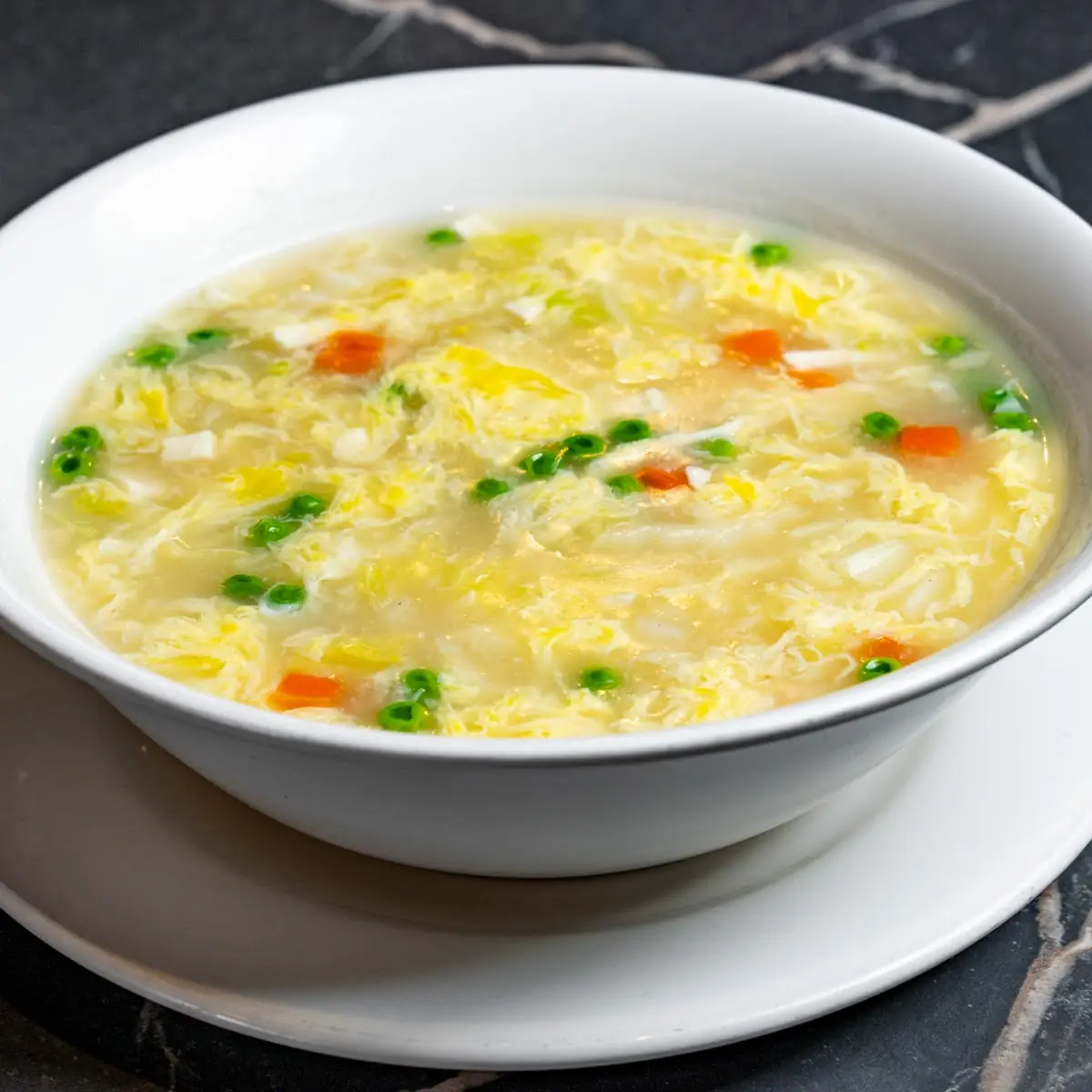 Egg Flower with Vegetable Soup