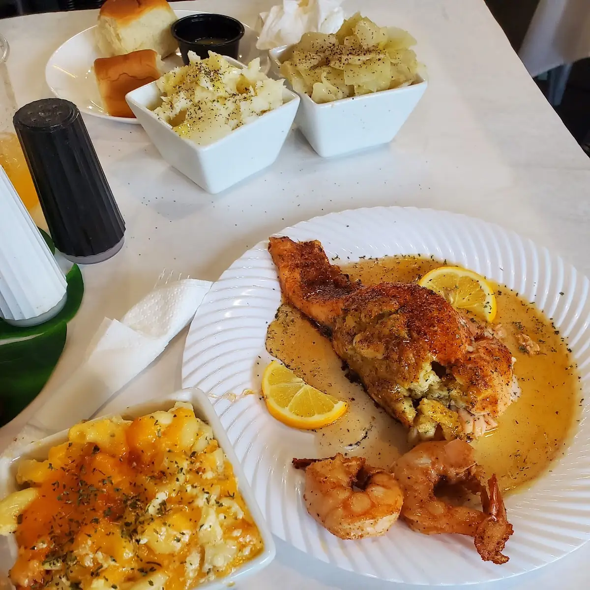 Honey Glazed Stuffed Salmon