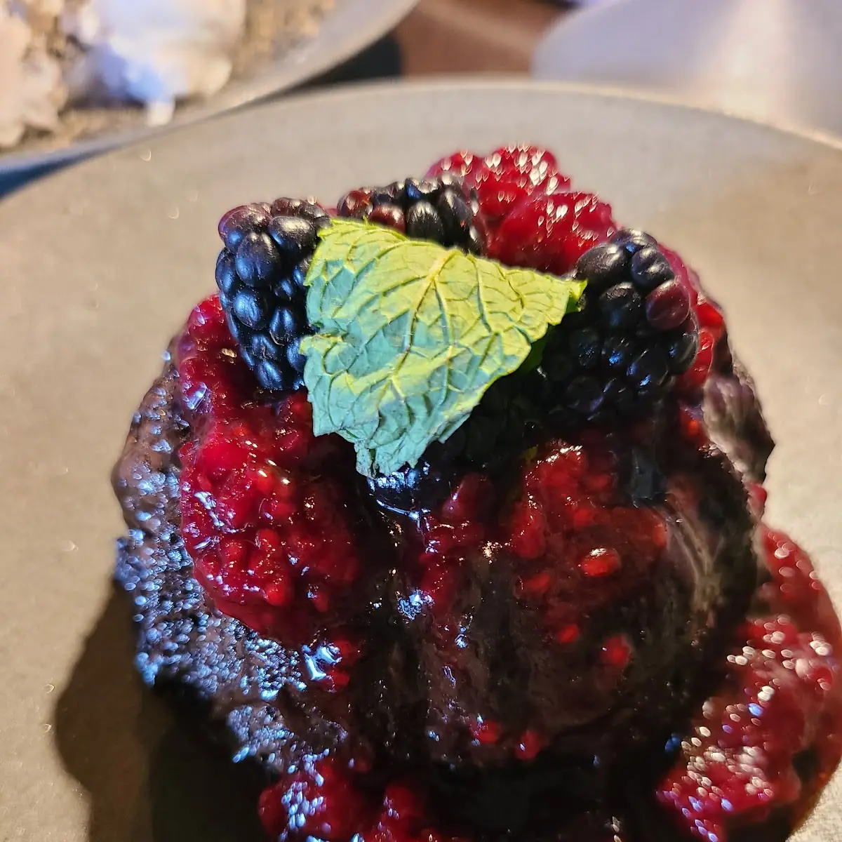 Chocolate Lava Cake with Raspberry