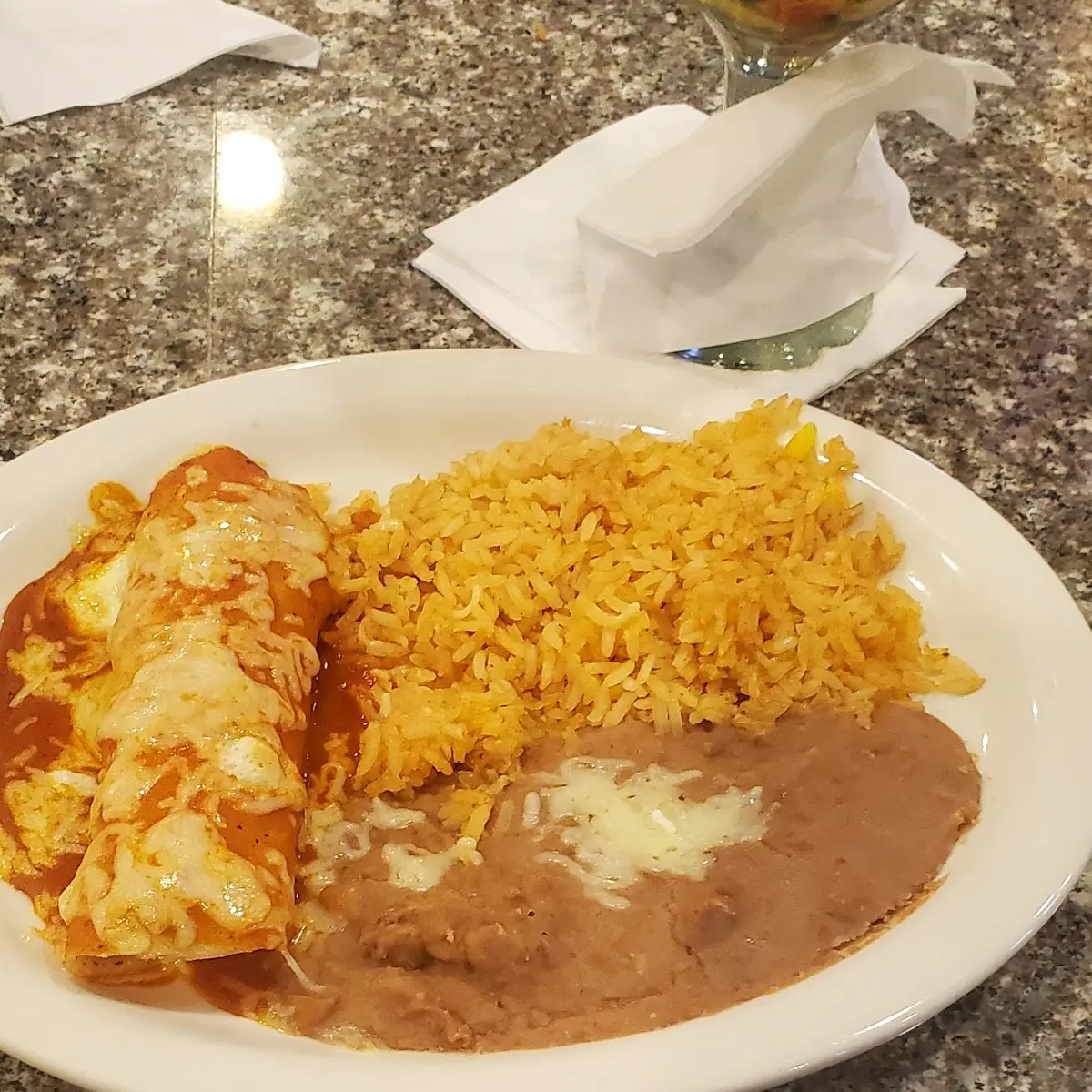 1 Enchilada Rice & Beans