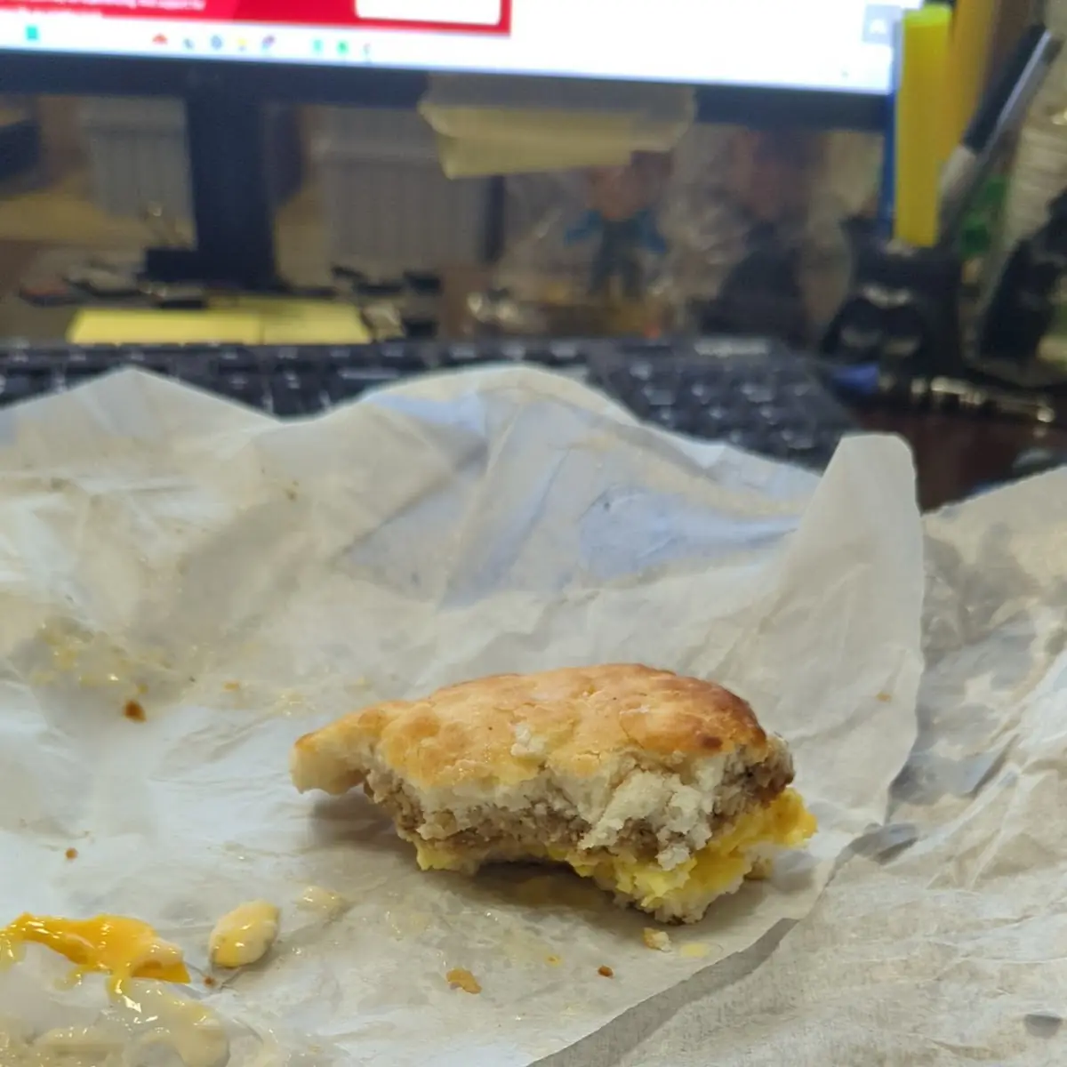 Steak Egg and Cheese Biscuit