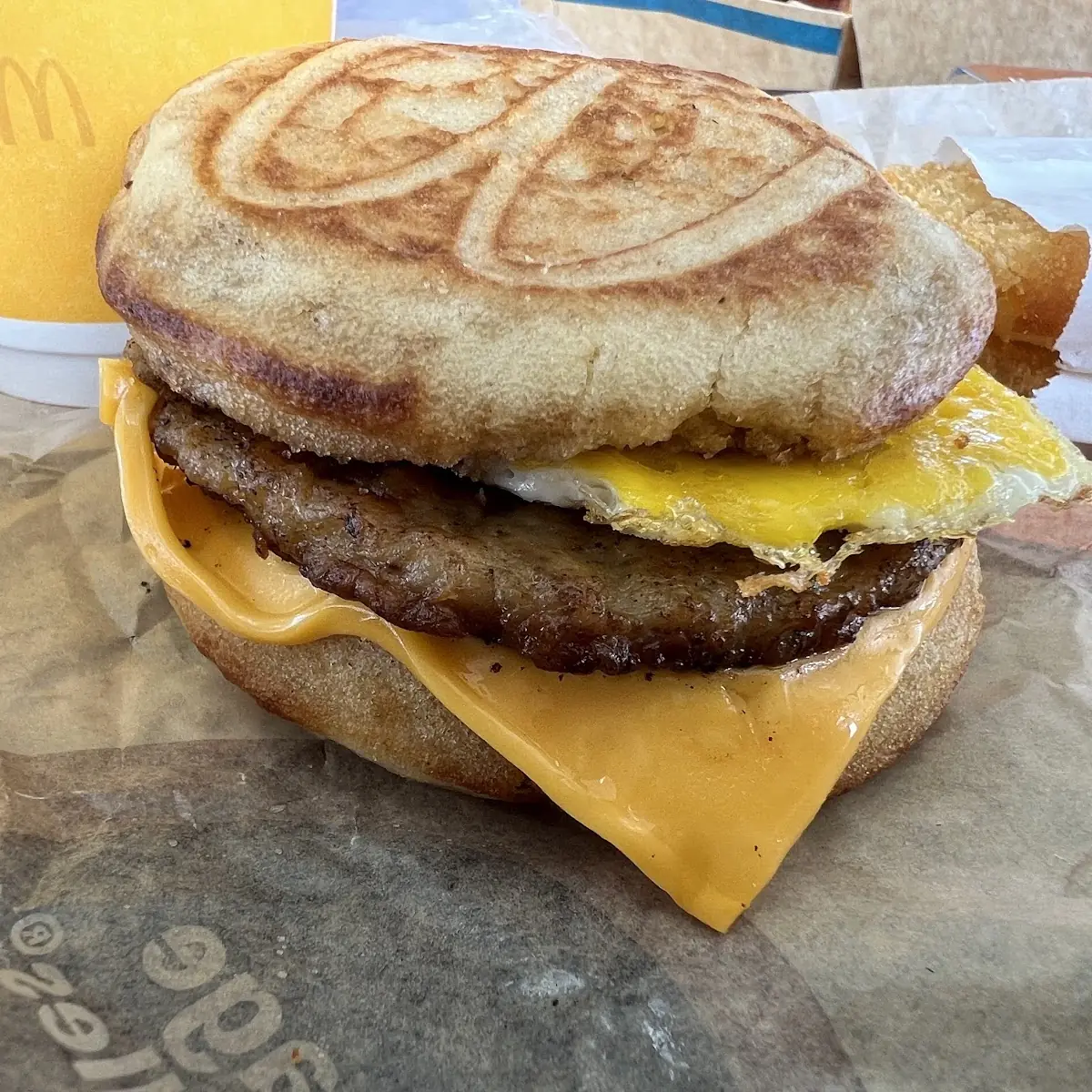 Sausage Egg and Cheese Mcgriddle