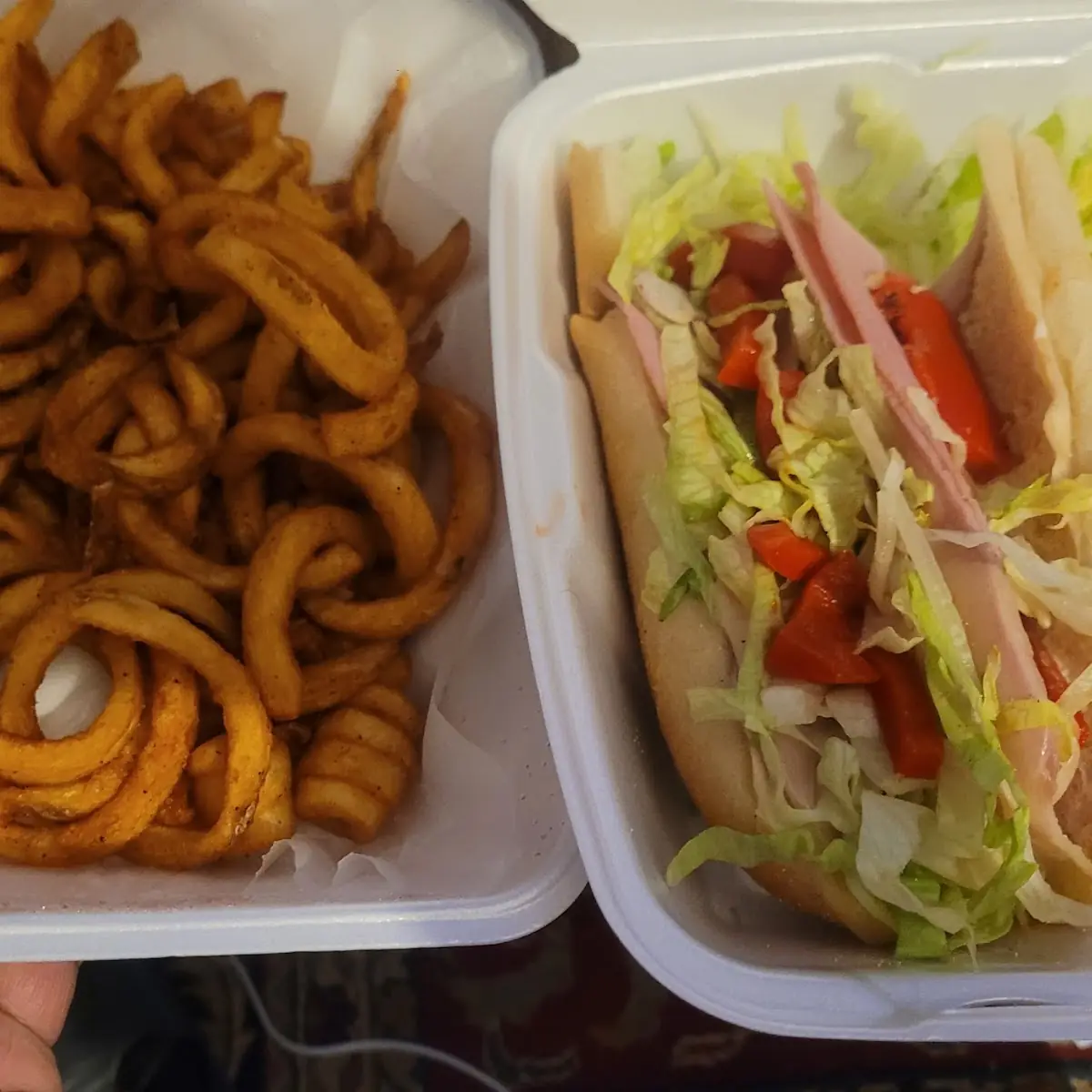 Ham & Cheese Grinder w Extra Provalone Mayo Lettuce & Onions