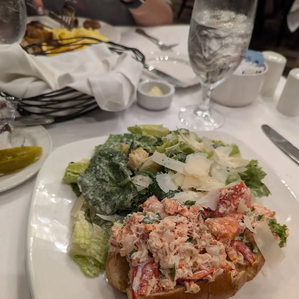 Lobster Roll with Cesar Salad