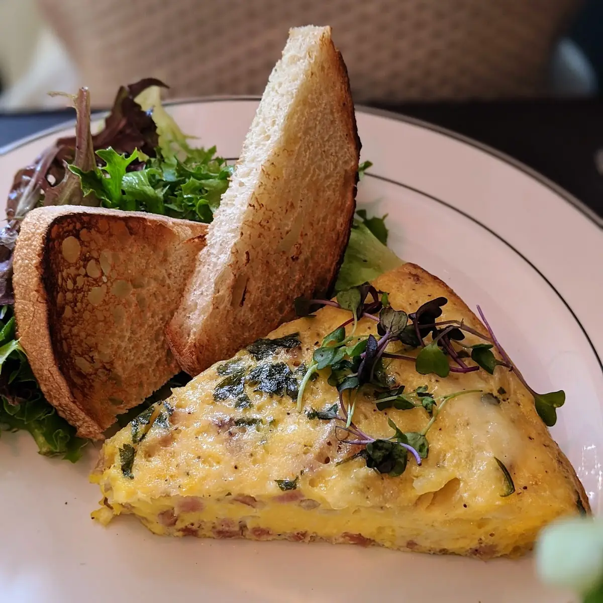 Ham & Gruyere Omelette & Salad