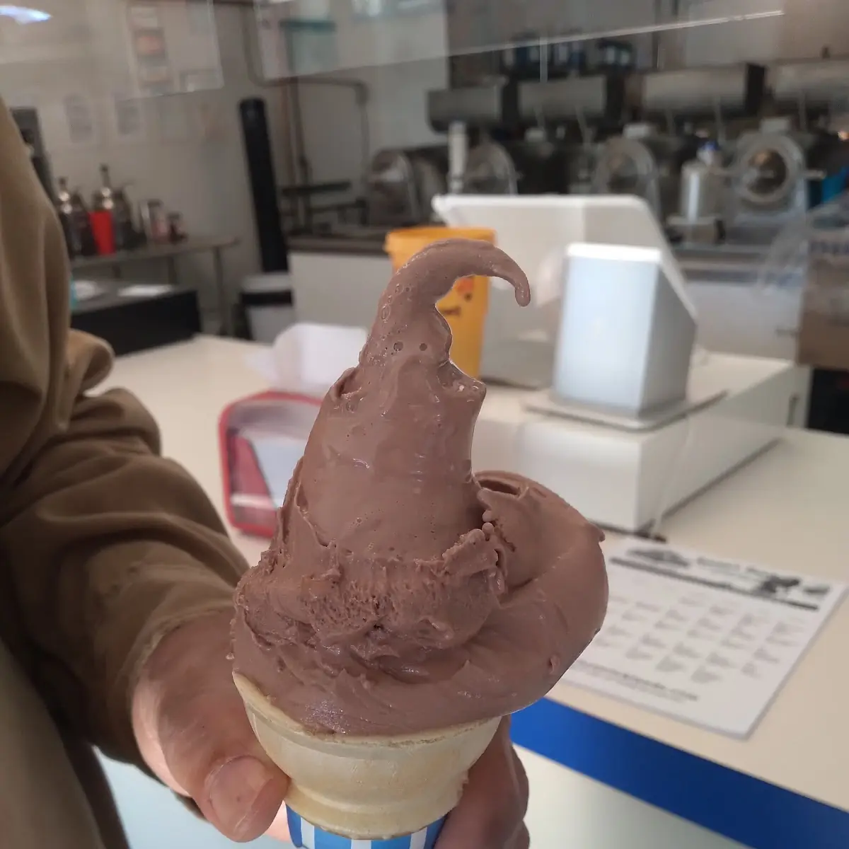 Chocolate Custard Ice Cream Cone