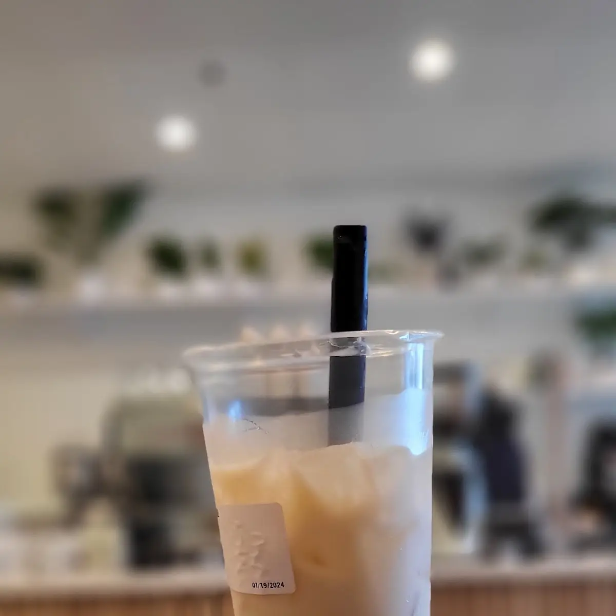 Brown Sugar Iced Latte with Boba
