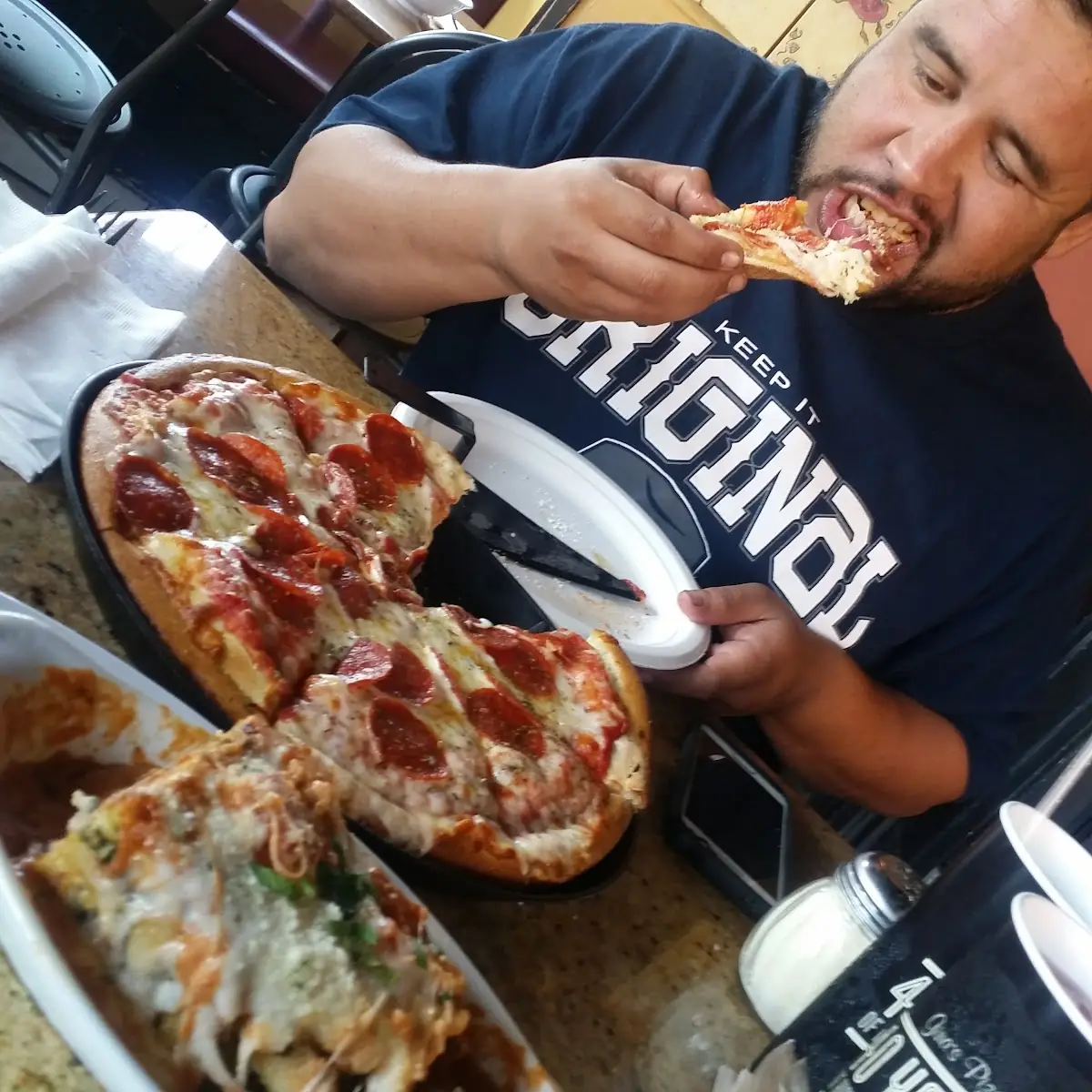 Pepperoni Pizza and Baked Ziti