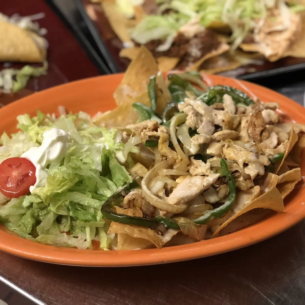 One Tostada One Enchilada and One Cheese Quesadilla