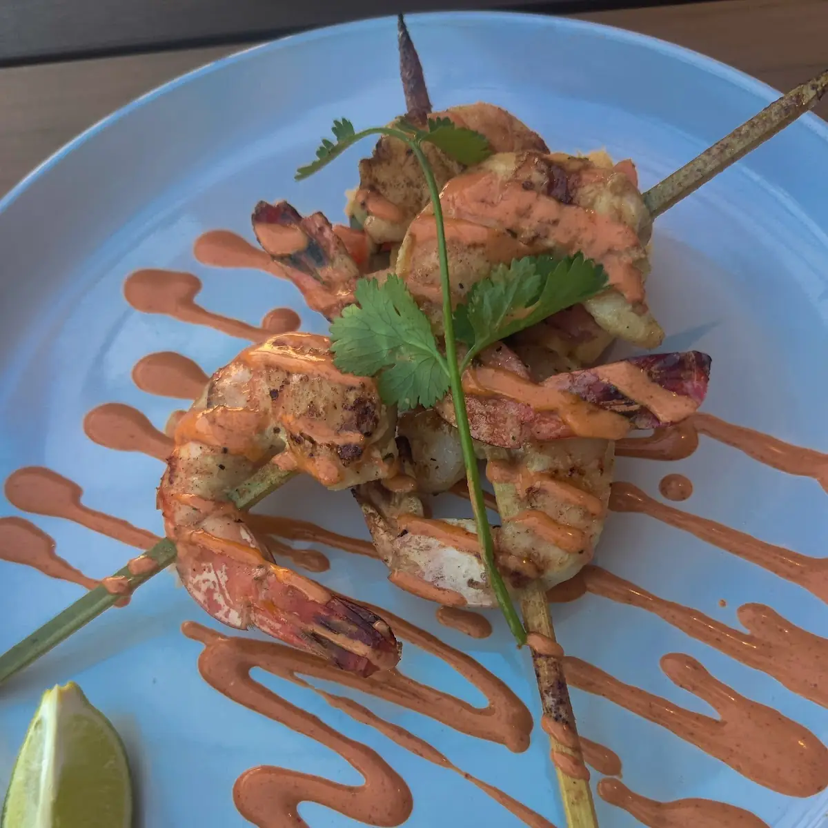Grilled Jumbo Shrimp on a Stick