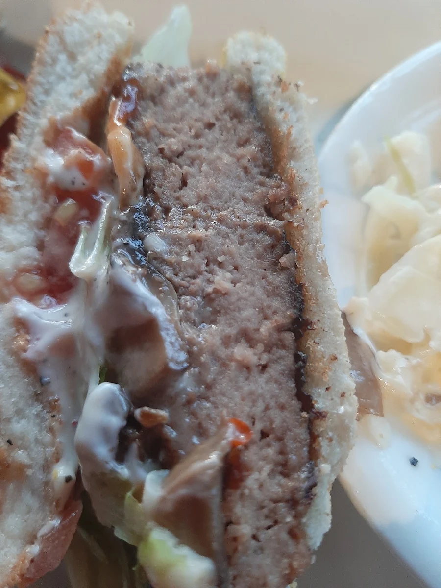 Side View of What the Pass Off as Being a Hamburger