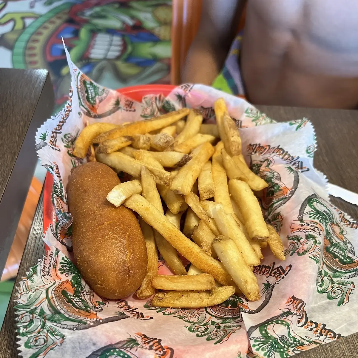 Corn Dog with Fries