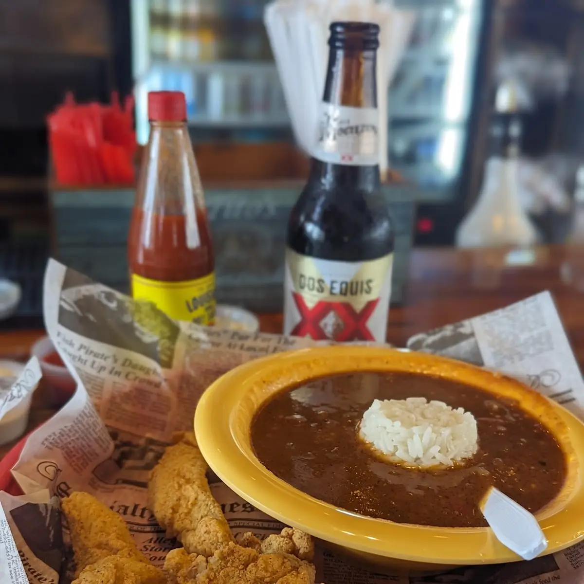 Fried Catfish and Shrimp Etouffee Special