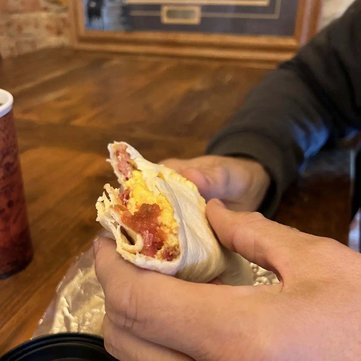 Bacon Egg Cheese Breakfast Burrito