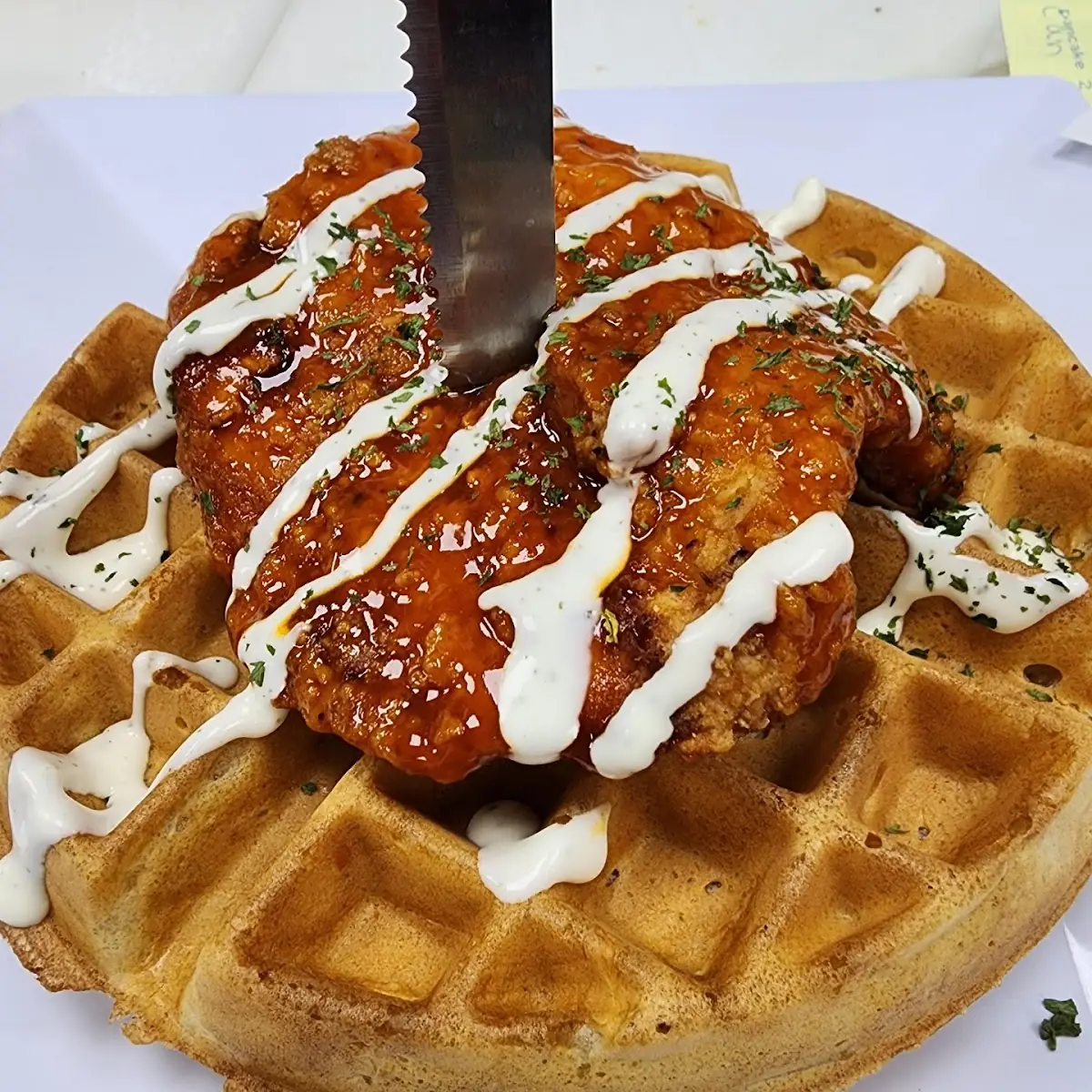 Crispy Chicken and Maple Waffle