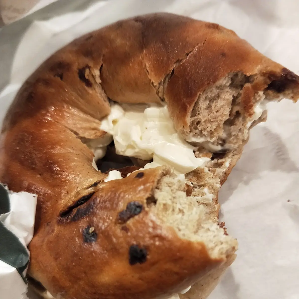 Cinnamon Raisin Bagel with Cream Cheese