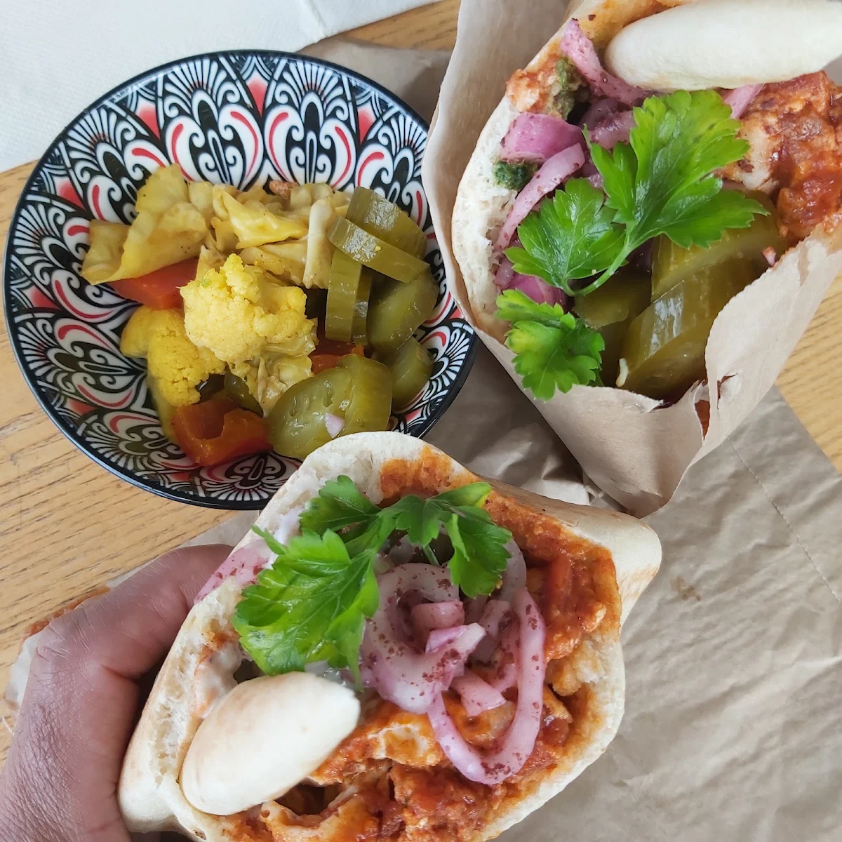 Shakshuka Pita Pocket, Little Byronian