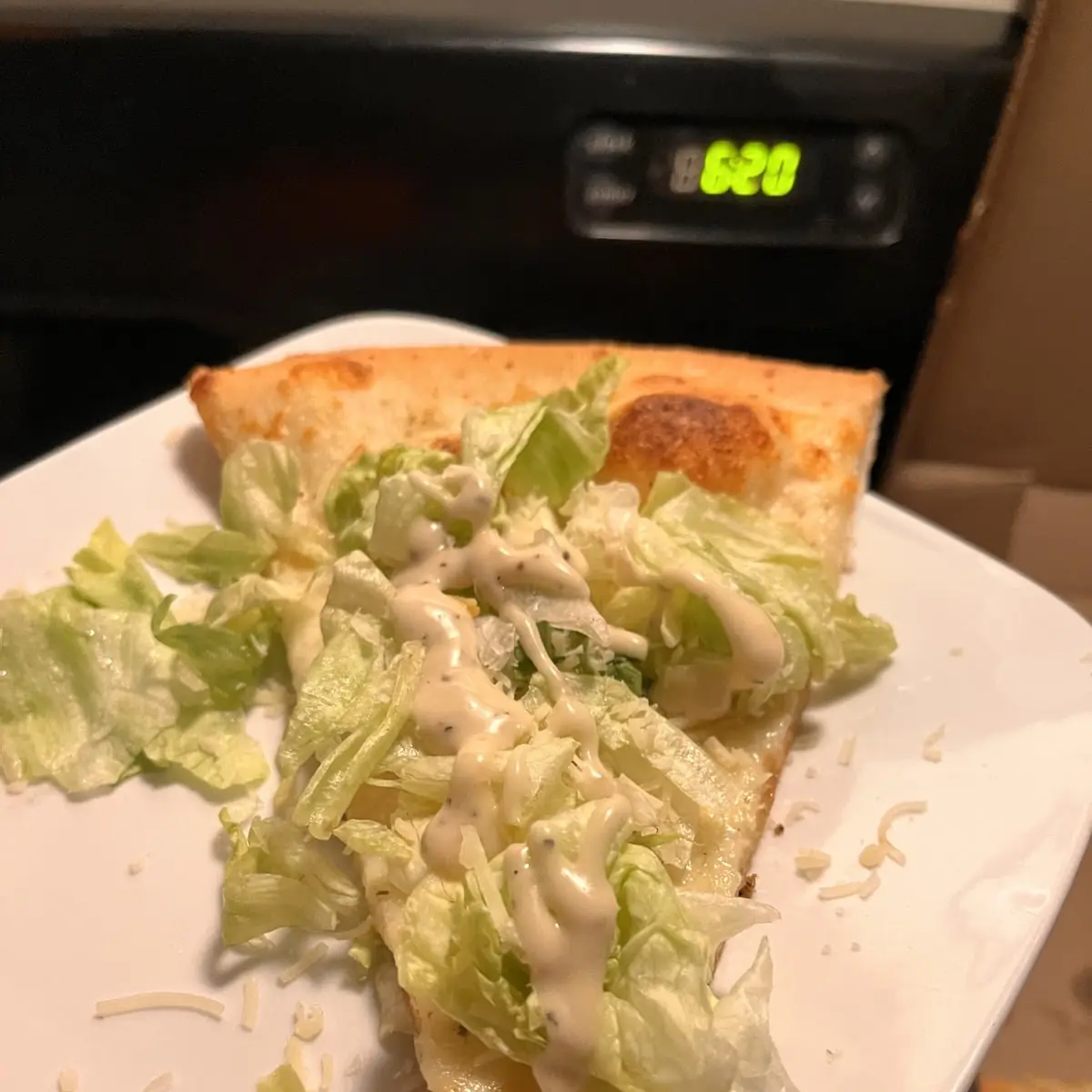White Pizza with Caesar Salad