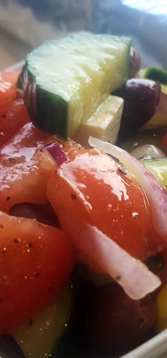 Salade Grecque Greek Salad, Jim's Rotisserie & Shish Taouk