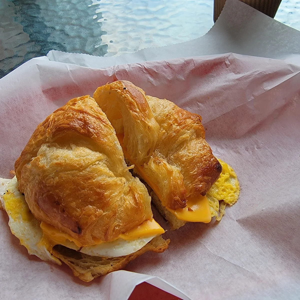 Egg and Cheese on Croissant