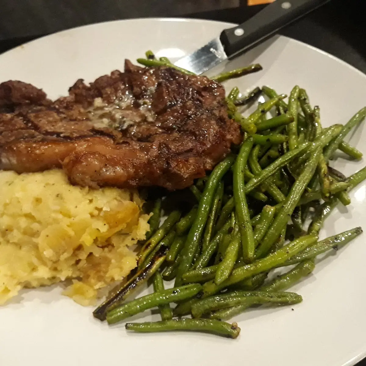 Steak with Veggie Mashed Potatoes
