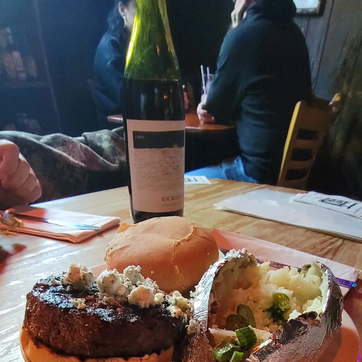 Burger and Baked Potato