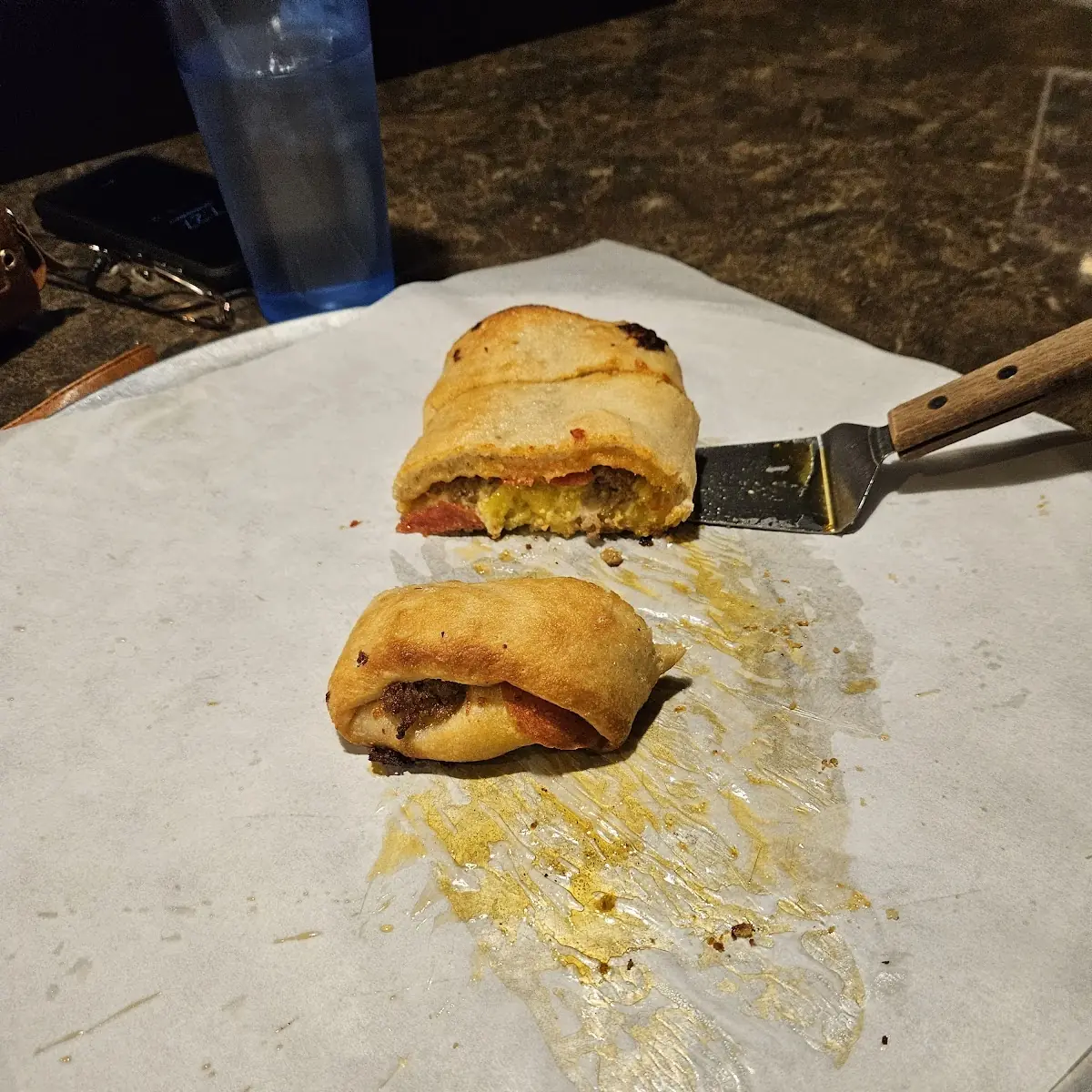 Pepperoni Roll with Sausage and Banana Peppers