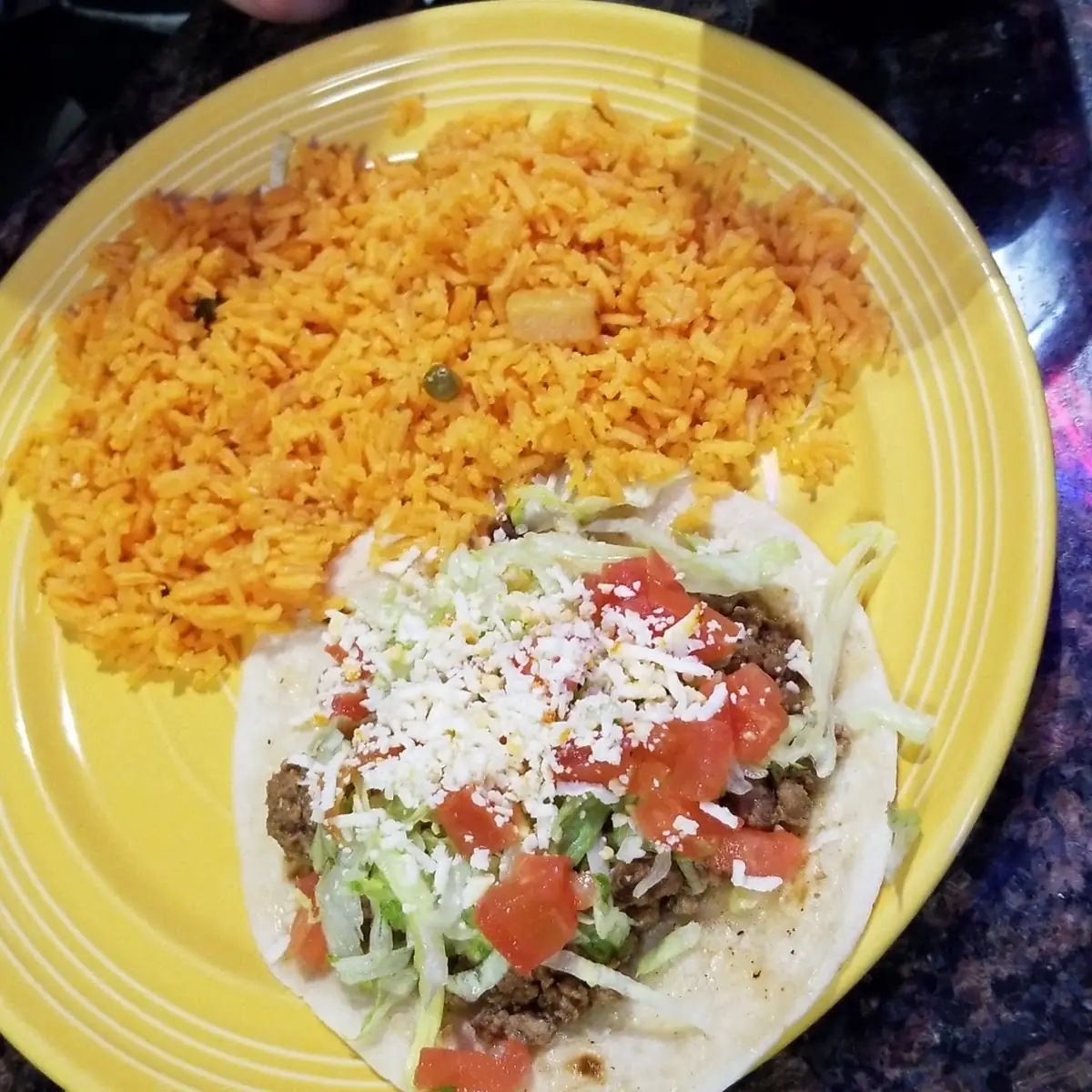 Soft Taco and Rice
