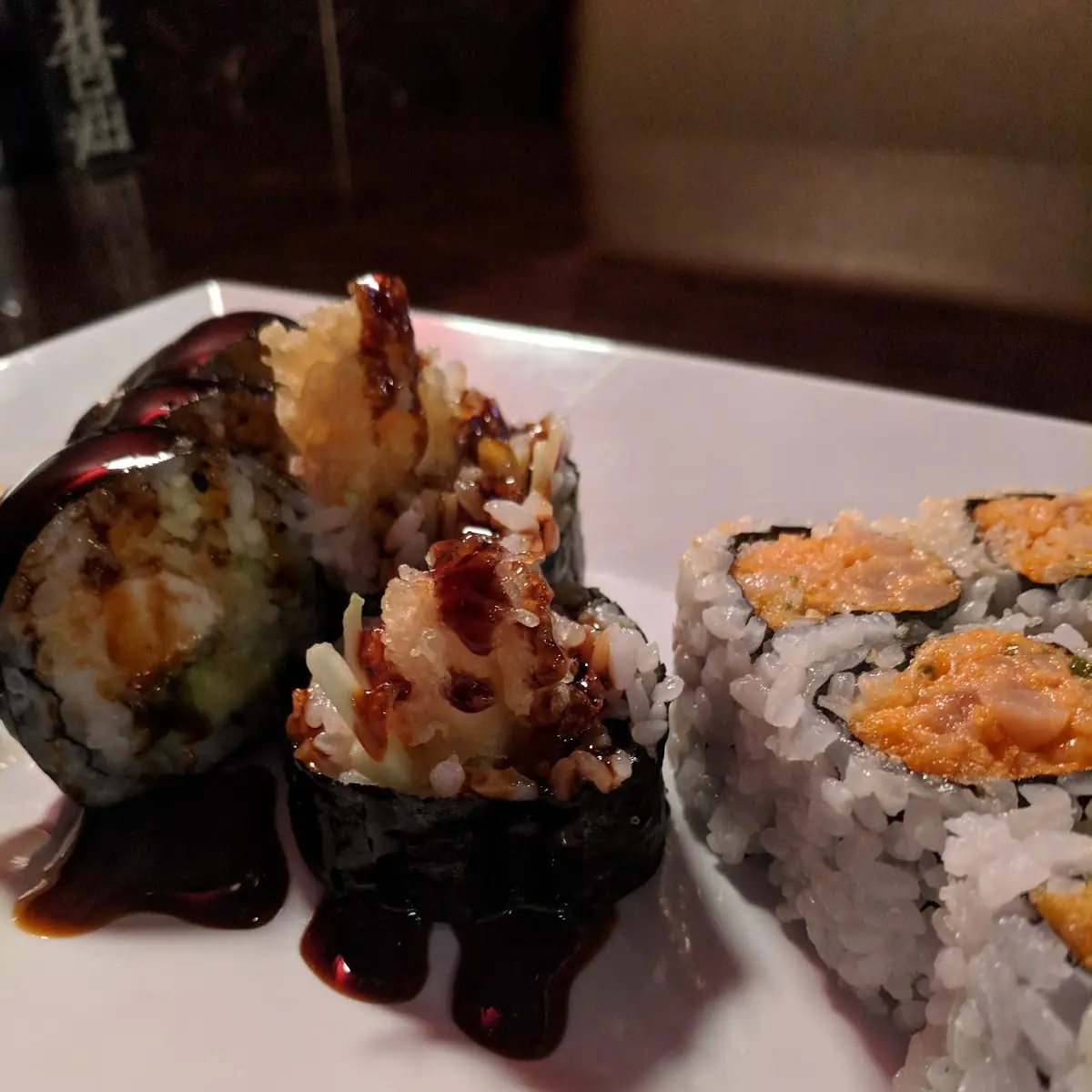 Chicken Tempura and Spicy Yellowtail
