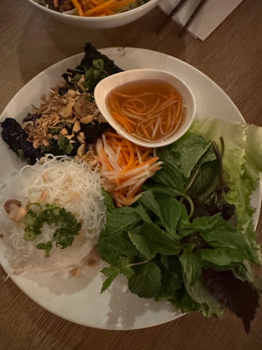 Bún Chả Giò Chay Vegetable Spring Rolls Vermicellifresh