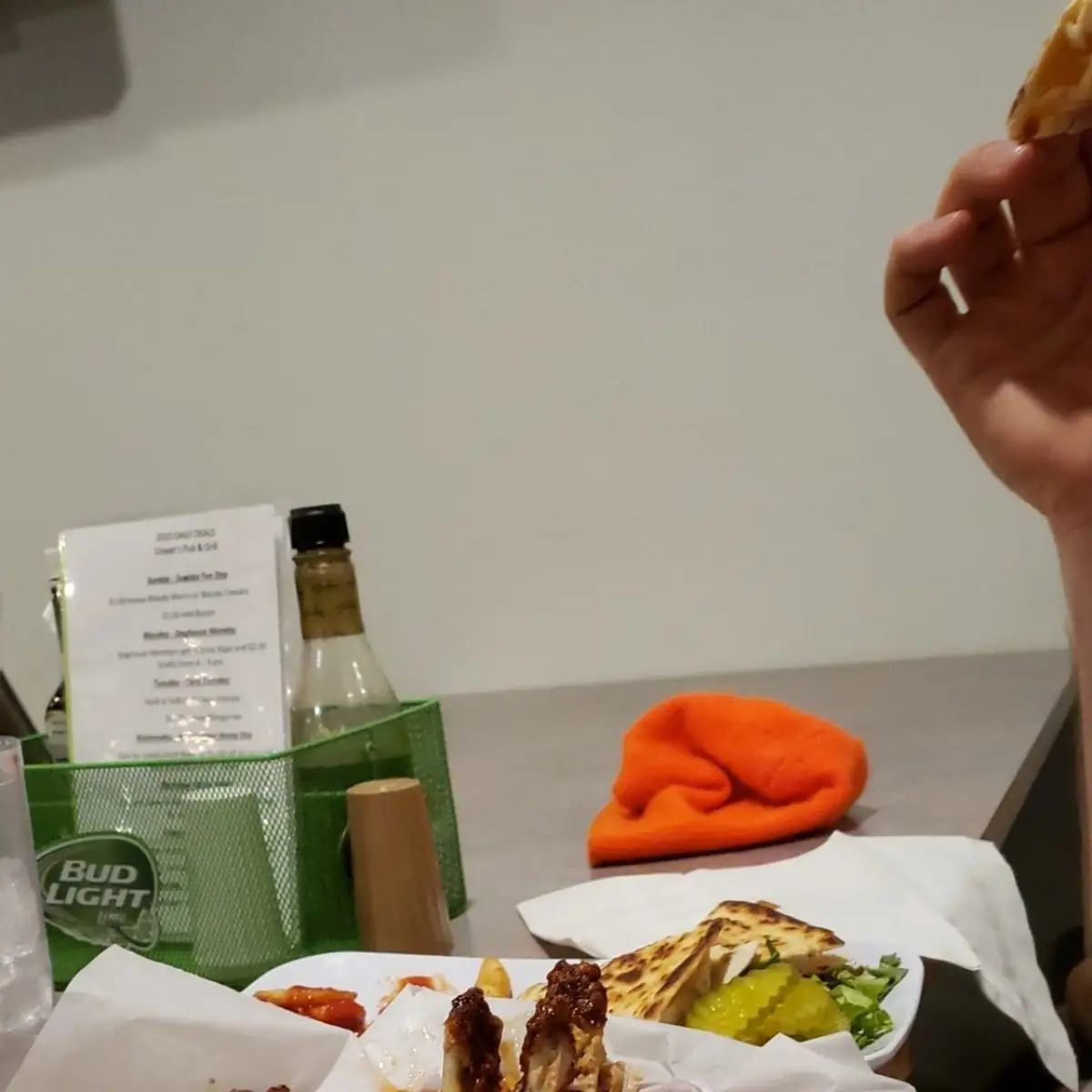 Chicken Wings and Chicken Quesadillas