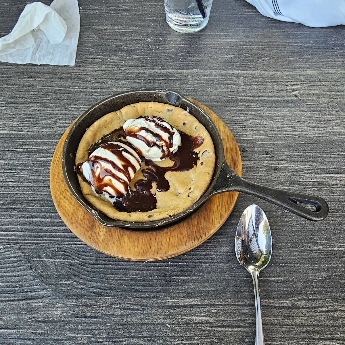 Warm Chocolate Chip Cookie Skillet for Two