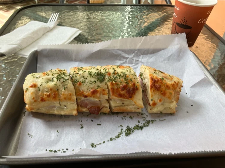 Ham and Cheese on a Baguette