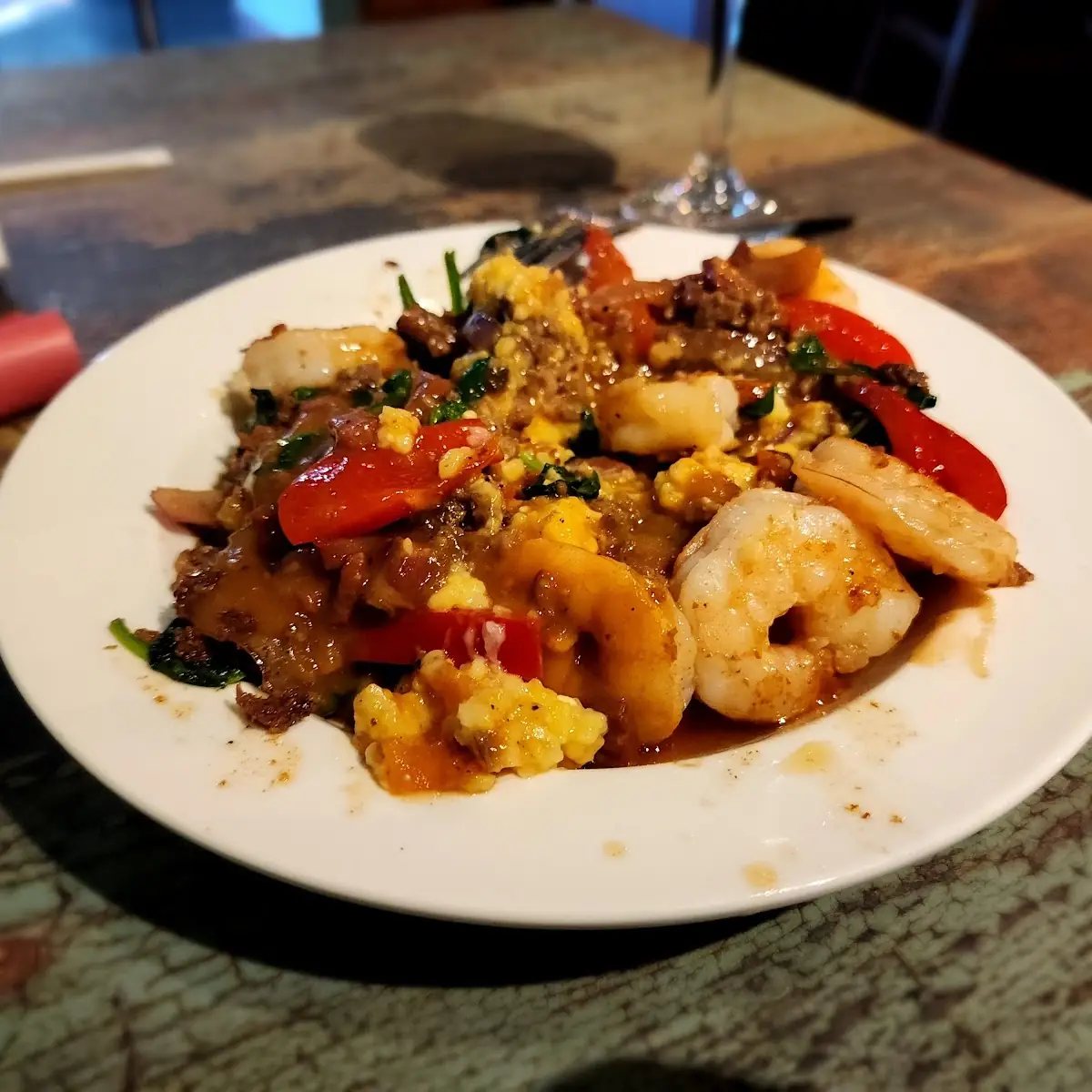 Scrambled's Shrimp & Grits