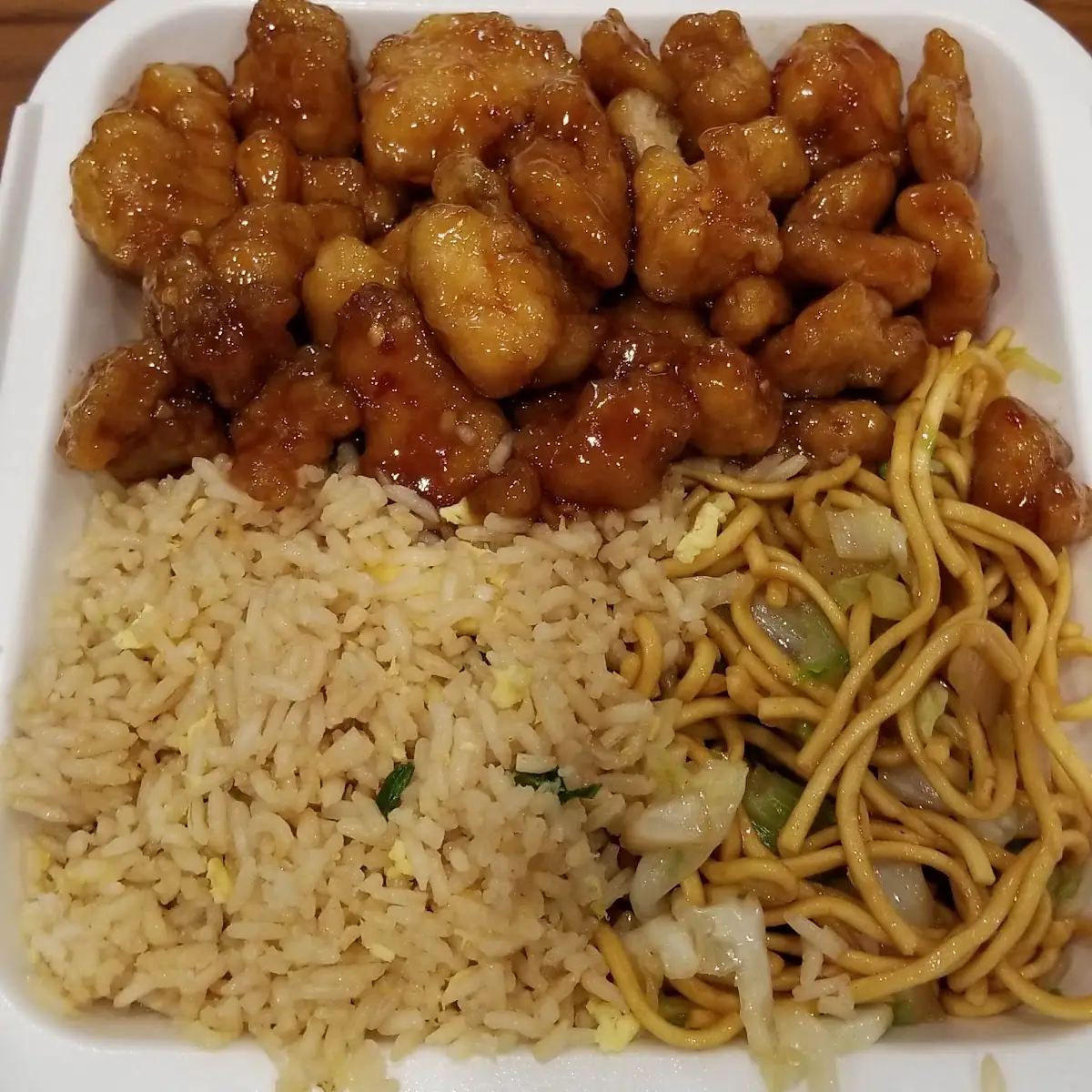 Mushroom Chicken and String Bean Chicken with Chow Mein
