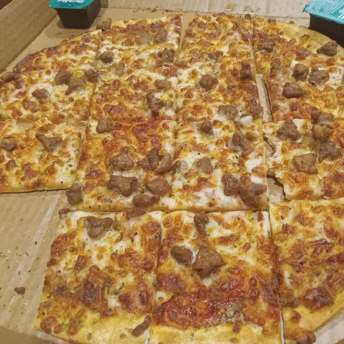 Thin Crust Beef Pizza