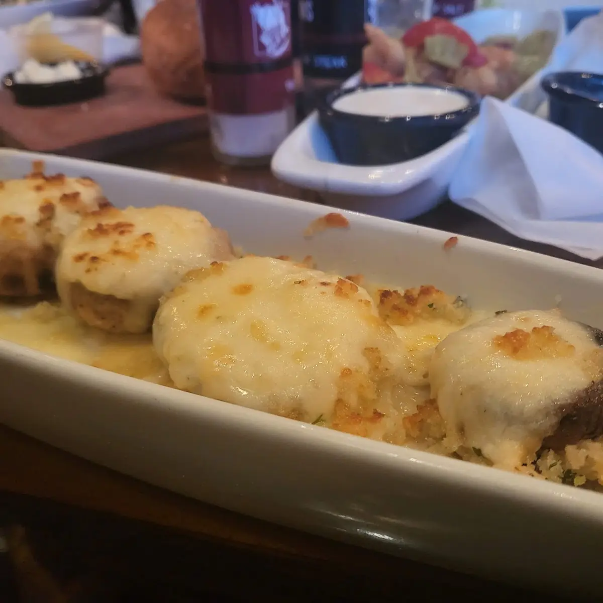 White Cheddar Stuffed Mushrooms