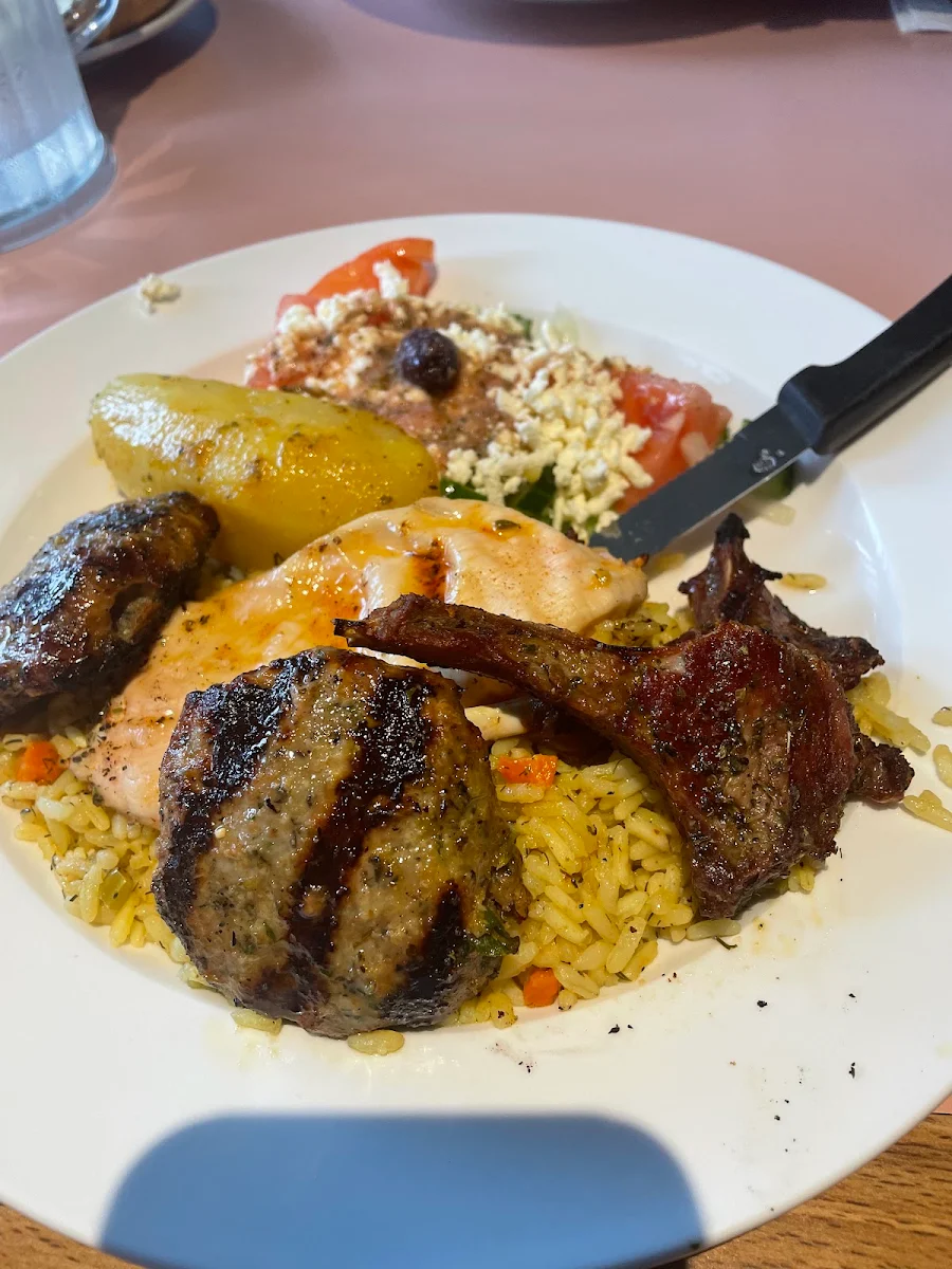 Mixed Combo Plate Dinner, Pyrgos Taverna