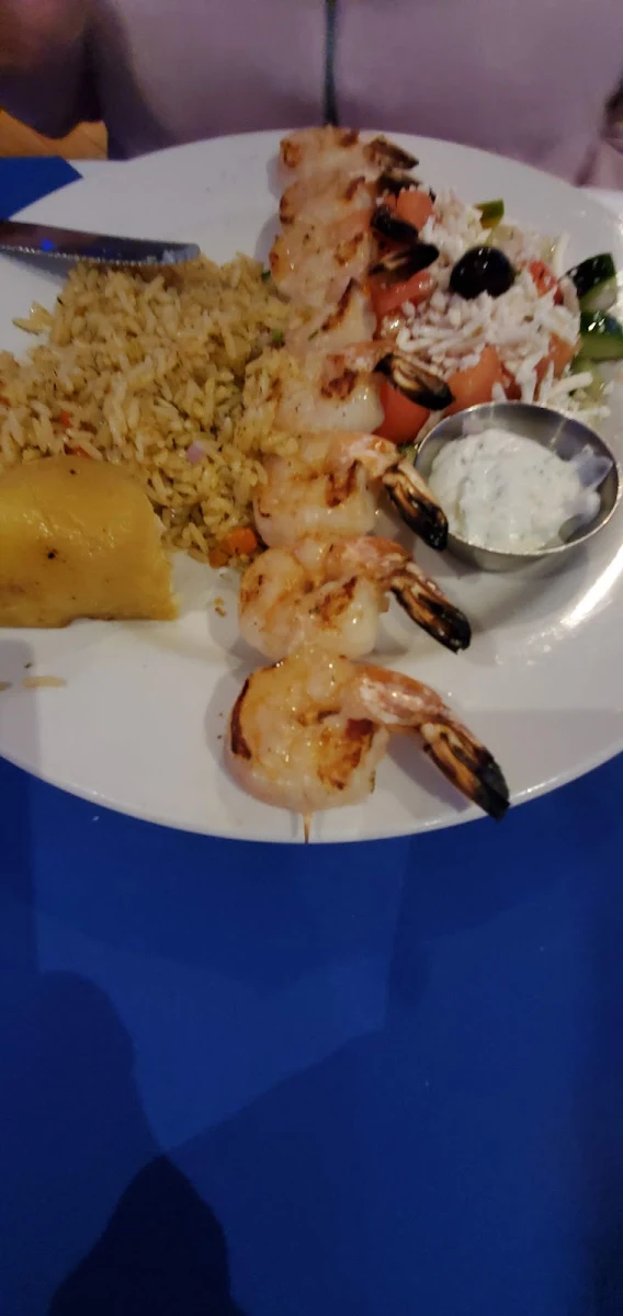 Shrimp Souvlaki, Pyrgos Taverna