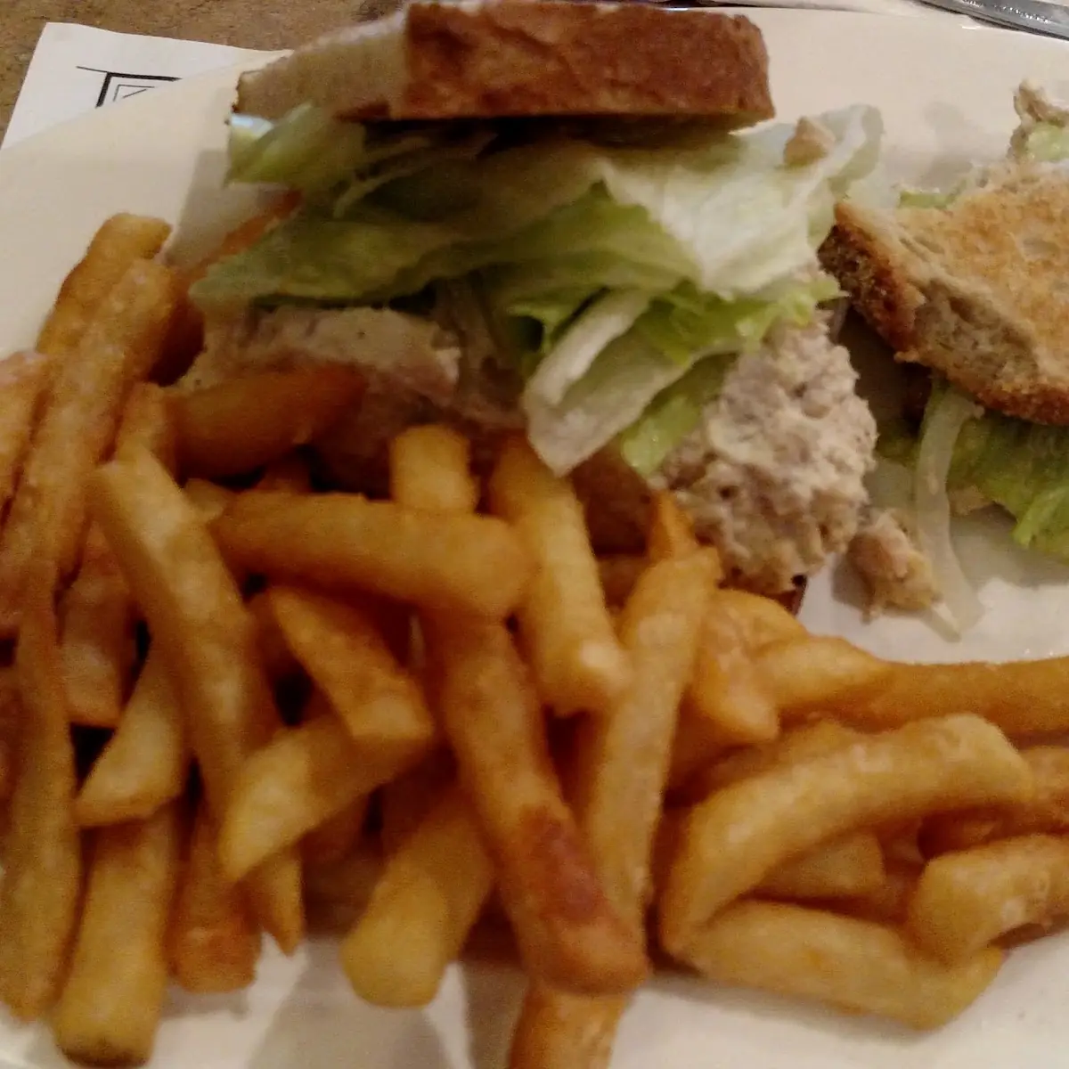 Tuna on Rye with Fries