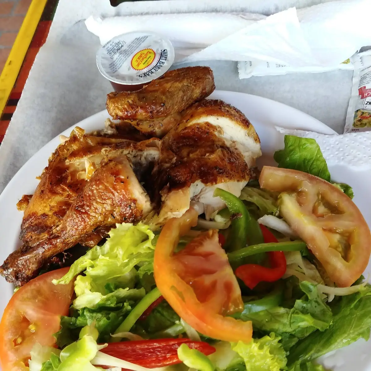 Roasted Chicken and Fresh Salad