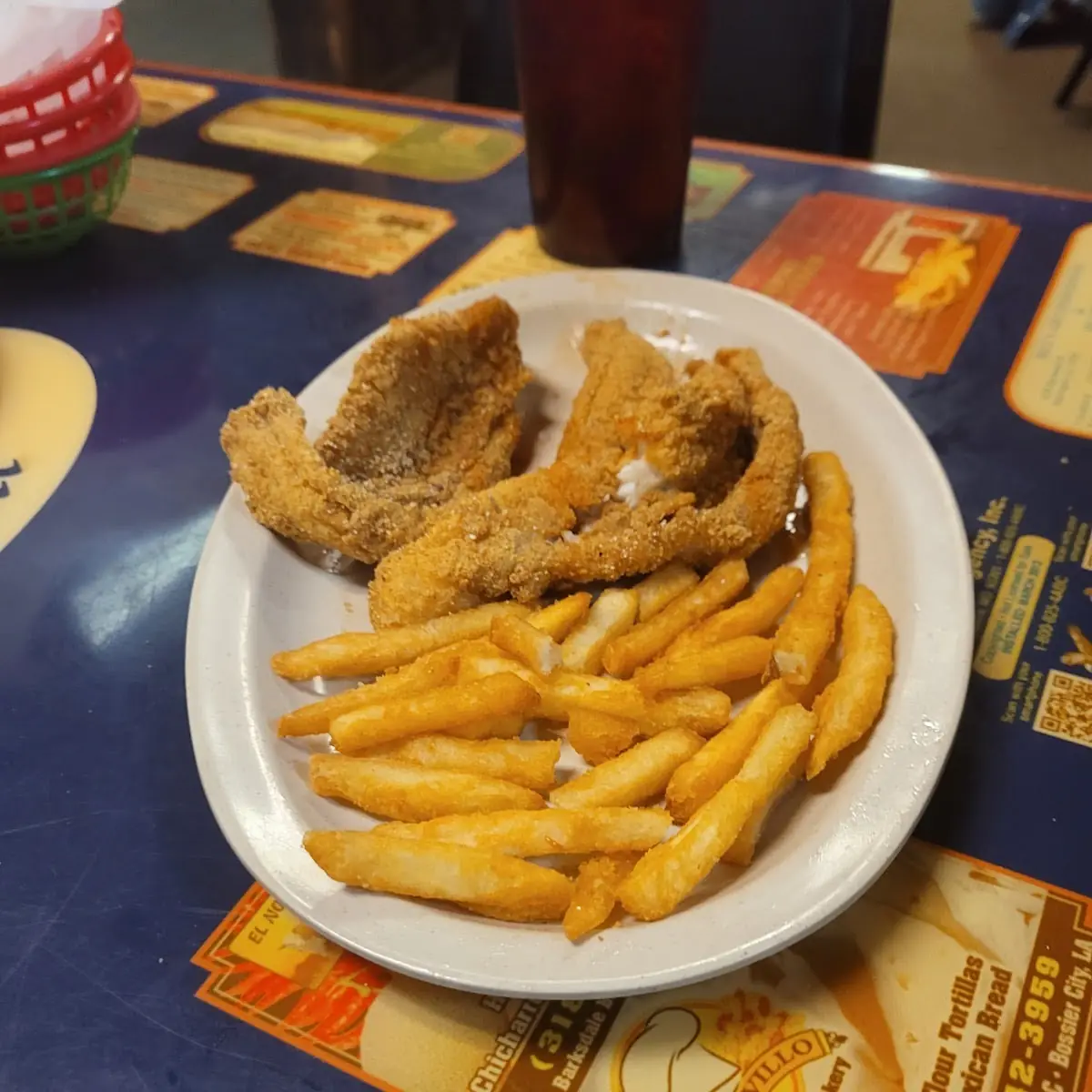 Fried Catfish Fillet and Fries
