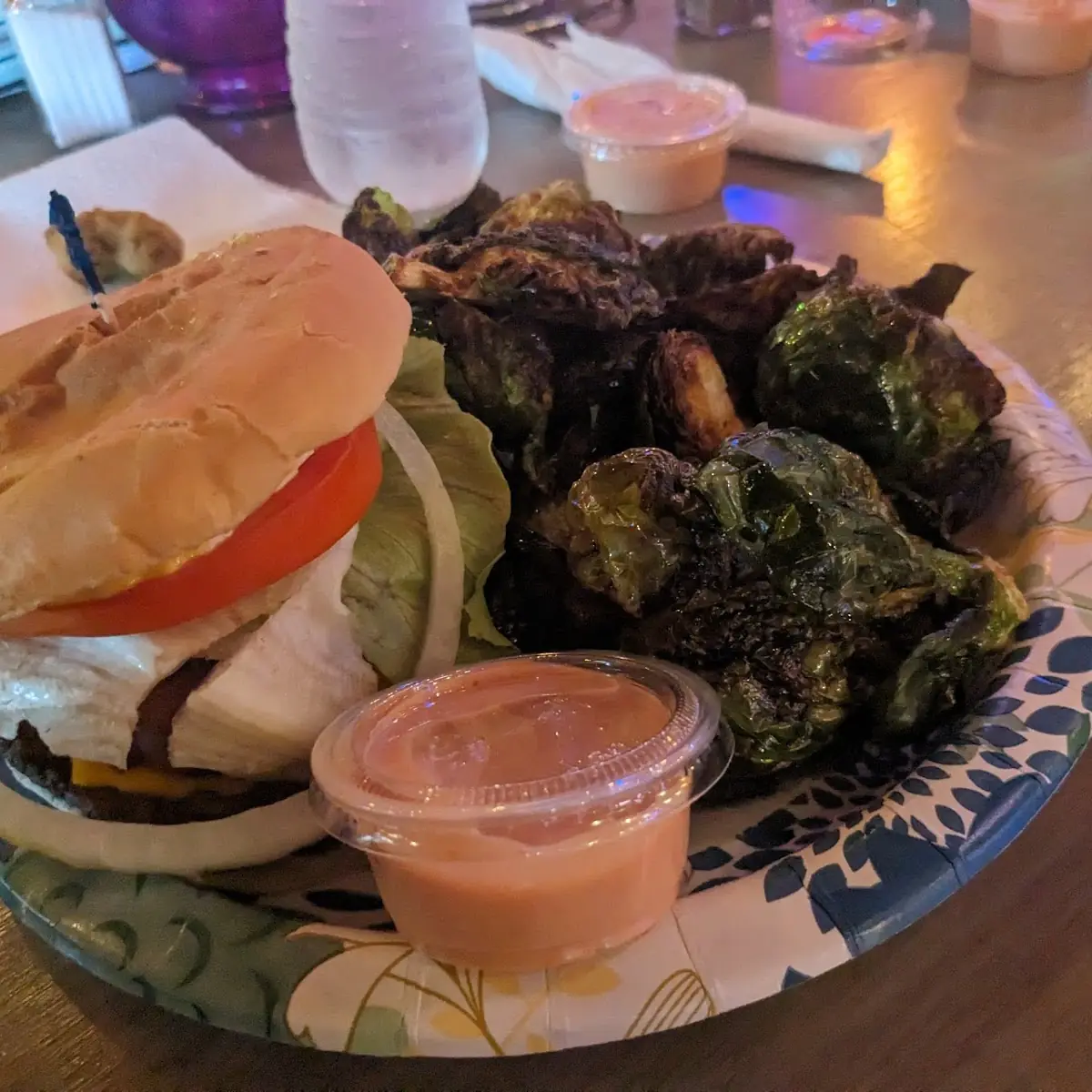 Bacon Cheeseburger and Fries Brussels Sprouts Highly Recommend